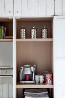 Hidden storage in contemporary kitchen