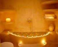Modern bath with lighting