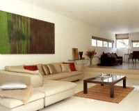 Modular corner sofa in contemporary living room