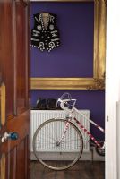 Colourful hallway with bicycle