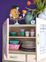 Retro wooden cabinet used to store crockery