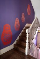 Colourful hallway with Babuskha doll motif