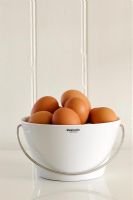 Ceramic bucket of eggs