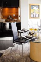 Contemporary glass kitchen table