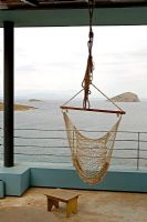 Hammock on patio with sea view
 