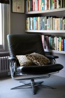 Modern leather armchair
