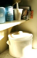 Storage jars in classic kitchen