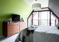 Modern bedroom in eaves
