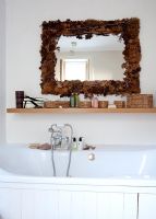 Classic bathroom with decorative mirror 