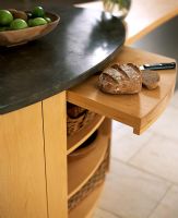 Pull out chopping board in kitchen unit
