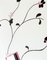 Floral wall mural detail 