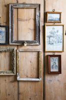Collection of frames and paintings detail 