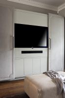Contemporary living room storage for television 