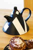 Patterned cone shaped teapot