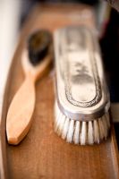 Detail of classic clothes brushes 