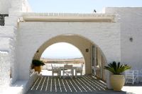 Classic villa terrace under arch
