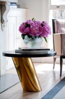 Side table with flowers