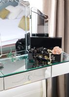 Detail of mirrored dressing table