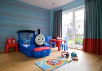 Childrens room with novelty bed 