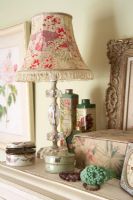 Vintage lamp and collectibles detail 