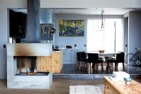 Modern open plan kitchen-diner and living room