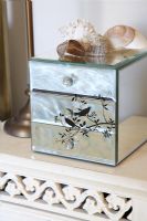Miniature mirrored chest of drawers 