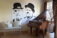 Piano in music room