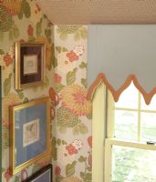 Detail of floral wallpaper