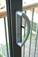 Handle and lock of sliding patio door 