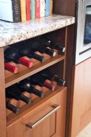 Wine rack in modern kitchen 