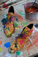 Detail of painted shoes