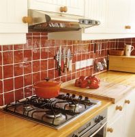 Gas hob in classic kitchen 