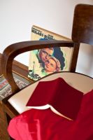 Vintage vinyl cover and armchair detail 