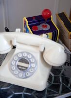 Detail of vintage telephone 
