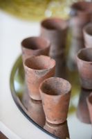 Detail of miniature terracotta pots 