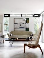 Harp chair in modern living room 