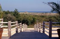 Wooden walkway to beach  