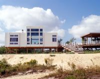 Exterior of modern beach house 