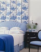 Classic blue and white bedroom