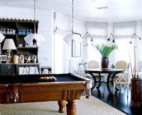 Billiard table in games room