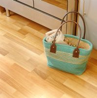 Shopping bag on laminate floor 