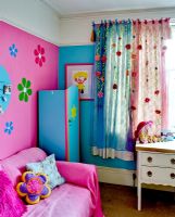Colourfully decorated childrens room 