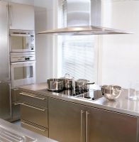 Modern stainless steel kitchen 