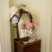 Hats on classic dressing table 