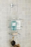 Hanging metal shelf for bathroom toiletries 
