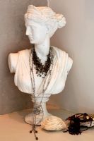 Marble bust with jewelery
