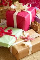 Detail of Christmas presents 
