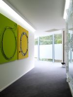 Artwork in contemporary corridor 