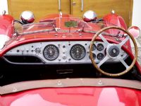 Dashboard of red vintage sports car