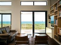 Modern living room with sea views 